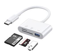 Lecteur de Cartes SD/Micro SD/USB3.0, USB-C vers Micro SD SD SDXC SDHC USB3.0 OTG Adaptateur Mémoire USB TF Type C pour Galaxy, Huawei, Tablettes, Ordinateur Portable, MacBook