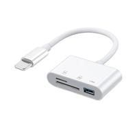 Lecteur de cartes SD USB-C Plug and Play pour Huawei et iPhone, adaptateur de cartes mémoire bidirectionnel avec ports SD, microSD et USB, lecteur
