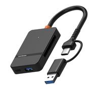 Lecteur de cartes universel OTG avec deux ports USB pour cartes mémoire MS TF Solution de transfert de fichiers rapide Lecteur de cartes compatible avec plusieurs appareils