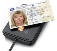 Lecteur de Cartes USB avec NFC-Lecteur de Carte à Puce/Lecteur de Carte SIM-Compatible avec Mac OS X+Windows 11-pour la Nouvelle Carte d’identité,Carte de Santé,Cartes Bancaires