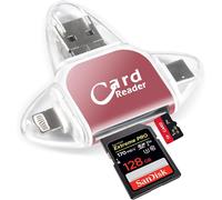 Lecteur De Cartes Usb C Lightning Vers Sd (2 En 2) Micro Sd Card Reader Pour Iphone 16 15 14 13 Pro Max Adaptateur Pour Ipad Macbook Pour Apple Type C Compatible Avec Samsung S25 S24 Caméra Tf Mémoir