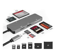 Lecteur de Cartes USB C Tout-en-Un - SD, Micro SD (TF), MS, M2, XD, CF - Adaptateur Type C 5Gps pour 5 Cartes Simultanément
