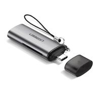 UGREEN Lecteur de carte 50704 2en1 USB-C 3.1 microSD + SD Gris