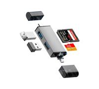 Lecteur de cartes USB multifonction - RNCYN - 7-en-1 - Interface Type-C - Alliage d'aluminium - USB 3.0