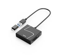 Lecteur de cartes USB, USB-A, avec adaptateur USB-C, USB 3.2 Gen1, SD/micro-SD/CF/MS