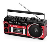 Lecteur de cassette, lecteur de cassettes portable, prend en charge les enregistreurs de bande de fréquence FM/AM/SW, compatible avec cassette/Bluetooth/insertion de carte/enregistrement, piles