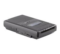 Lecteur de cassette mobile - Auvisio - Numériseur USB - Haut-parleur intégré - Enregistrement vocal - Noir
