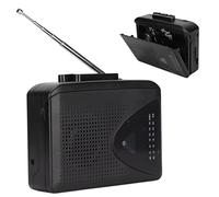 Lecteur de Cassette Portable Radio AM FM Lecteur de Microcassette Portable Lecteur de Bande Rétro Classique avec Port AUX 3,5 Mm et Bluetooth (Noir)