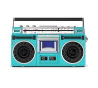 Lecteur de Cassettes Boombox rétro avec Bluetooth, Radio AM/FM, Lecture USB/Micro SD, enregistreur, Haut-Parleur stéréo Portable écran LCD et Double VU-mètres for la Maison Les Voyages