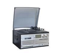 Lecteur de Cassettes CD Bluetooth, Lecteur de Disque Vinyle avec Lecture de CD/Cassette, Platine Vinyle Bluetooth À 3 Vitesses avec Télécommande, pour Bureau, Chambre À Coucher