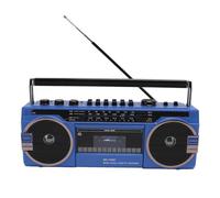 Lecteur de Cassettes Portable, Boombox Bluetooth Rétro avec Radio AM/FM/SW, Lecteur de Cassettes et Enregistreur, Haut-Parleur Stéréo intégré, Emplacement USB/SD, Entrée Aux