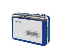 Lecteur de cassettes portable LogiLink UA0393 bleu, argent