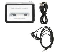 Lecteur De Cassettes Portable Multifonctionnel, Convertisseur De Cd Mp3, Usb, Son Inversé Automatique, Lecteur De Bande De Musique Pour Ordinateurs Portables Et Pc