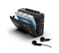 Lecteur de cassettes radio AM/FM portable retro avec haut-parleur - Enregistreur et lecteur de musique de style Walkman