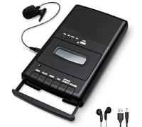 Lecteur de Cassettes Shoebox, Enregistreur Audio Portable | Conversion de Cassettes en USB Numérique | Lecteur de Cassettes USB avec Poignée Rétractable, Microphone indépendant et haut-parleur intégré