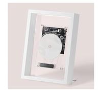 Lecteur De CD De Cadre De Musique Monté sur Mur, pour La Décoration À Domicile, avec Télécommande Et Écran LED, Sortie Auxiliaire Blue-Tooth 5.0/3.5mm,pour La Décoration À Domicile/Murale(White)