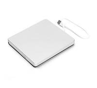 Lecteur de CD Externe USB2.0 Lecteur de DVD Externe Mince et Portable, Graveur/Lecteur de Graveur de CD DVD +/-RW ROM pour Wins XP/2003/Wind8/Wind10/Vista/7, pour, pour OS X (Argent)