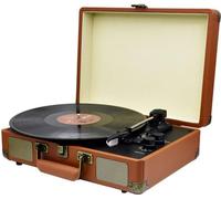 Lecteur de CD, tourne-disque, gramophone, haut-parleur vinyle Bluetooth, trois vitesses de lecture, supporte les disques de 7/10/12 pouces, brun