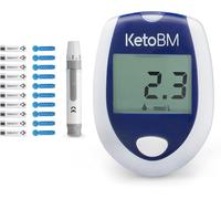 Lecteur De Cétone-Kit De Test Cétonique Comprenant Un Lecteur De Cétone Portable,Un Autopiqueur,Une Housse De Transport,10 Lancettes Et 10 Bandelettes De Test