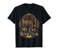 Lecteur de Chat littéraire My Cat is My Book Club T-Shirt