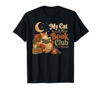 Lecteur de Chat littéraire My Cat is My Book Club T-Shirt