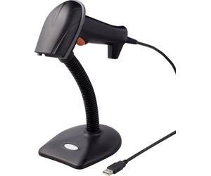 Lecteur de code-barres 2D Renkforce filaire 1D, 2D laser noir scanner à main USB