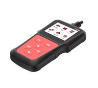 Lecteur de code moteur V106 - Scanner de diagnostic de voiture portable - Affichage des données en direct, vérification de l'état de préparation, boutons d'écran, finition du boîtier noir et rouge