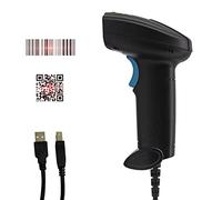 Lecteur de codes-barres 1D/2D portable USB filaire - Déclenchement manuel/numérisation continue automatique, prend en charge le code papier, compatible avec Windows, Android, Mac