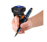 Lecteur de Codes-Barres Bague 2D Wearable Barcode Scanner Mini Portable 3-in-1 USB Wired 2.4G Finger Scanner Bluetooth sans Fil pour Le paiement, dépanneur, supermarché, Wareh (Color : 1 UK, Size :