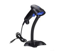 Lecteur de codes-barres USB filaire 1D avec support automatique pour comptoir de magasin, collecte de données logistiques, ABS
