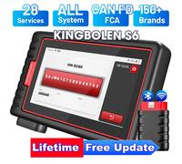 Lecteur de codes OBD2 Bluetooth Kingbolen S6, outil de diagnostic automobile pour tous les systèmes, CAN FD FCA Auto VIN, 28+ fonctions de maintenance, outil de diagnostic SAS/BMS/TPMS KINGBOLEN S6