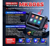 Lecteur de codes OBD2, outils de diagnostic automobile, Autel MaxiCOM MK808S, lecteur de codes automobile, diagnostic de tous les systèmes, PK MK808Z MK808 MK808S