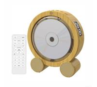 Lecteur de disque compact pour audio domestique avec protection anti-saut et télécommande - Système de musique de style rétro 26 x 22 cm (grain de bois)
