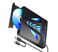 Lecteur de disque externe pour ordinateur portable de type C USB 3.0 avec fente pour carte USB 3.0 USB 2.0 lecteur de vitesse rapide USB lecteur optique externe