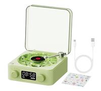 Lecteur de disque intelligent - Plateau tournant vintage portable, console rétro compacte | Divertissement à la maison, décoration de salle d'écoute, espace de salon, collecteur, configuration de