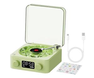 Lecteur de disque intelligent - Plateau tournant vintage portable, console rétro compacte | Divertissement à la maison, décoration de salle d'écoute, espace de salon, collecteur, configuration de