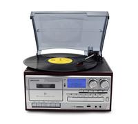 Lecteur de disque vinyle Bluetooth 3 vitesses son HIFI multifonction Vintage réglable Gramophone avec lecteur de disque