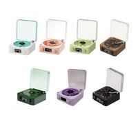 Lecteur de disque vinyle Waves Bluetooth avec haut-parleur, lecteur de disque vinyle vintage portable avec lumière et minuterie réglables, lecteur de disques vinyles utilisé pour la chambre, la fête