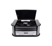 Lecteur de disques vinyles Denver MRD-51 Black Radio Dab/FM, CD, Cassette, REC. Haut-parleurs 5W, Design rétro. Boîtier en Bois.
