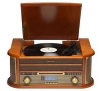 Lecteur de disques vinyles Denver MRD-51. Radio Dab/FM, CD, Cassette, REC. Haut-parleurs 5W, Design rétro. Boîtier en Bois. Havana Brown G