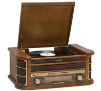 Lecteur de disques vinyles MCR-50MK3 Design rétro. Radio FM/AM, CD, Cassette. Haut-parleurs 5W. Fonction REC, Boîtier en Bois