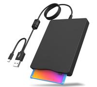 Lecteur de Disquette Externe 3,5" avec USB Type-C, Lecteur de Disquette FDD Portable pour Ordinateur Portable PC Windows 11/10/8/7/2000/XP