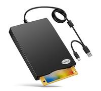 Lecteur de Disquette Externe USB 2.0 Type C Lecteur de Disquette Portable 3.5 Pouces 1.44Mo pour PC Portable et Ordinateur Windows 11/10/8/7/XP Non Compatible avec Mac