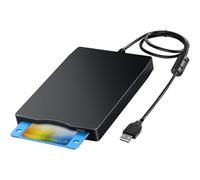 Lecteur de Disquette Externe USB 3,5" - Lecteur de Disquette Portable FDD 1,44 Mo - pour PC Windows/XP/7/8/10/11 - Plug and Play