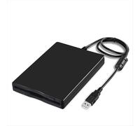 Lecteur de disquettes externe USB 3,5 pouces 1,44 Mo pour PC portable et ordinateur de bureau (Windows 10/7/8/XP/Vista)