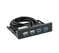 Lecteur de disquettes USB 3.0 2.0 9 broches 19 broches vers USB 4 ports Hub Fast Floppy Bay pour PC de bureau FDD Panneau frontal Hub USB 3.0 2.0