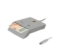 Woxter Lecteur de carte DNI électronique Type-C – DNI 3.0/4.0, PC/Mac, adaptateur USB-A, blanc