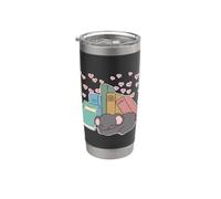 Lecteur de lecture Sleeping Baby Elephant Love Stack of Books Gobelet isotherme en acier inoxydable double paroi