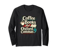 Lecteur de Livres de café et de virgules Oxford pour professeurs d'anglais Manche Longue