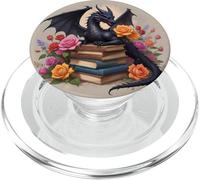 Lecteur de Livres Dragon Librarian Bookish Library Writer PopSockets PopGrip pour MagSafe
